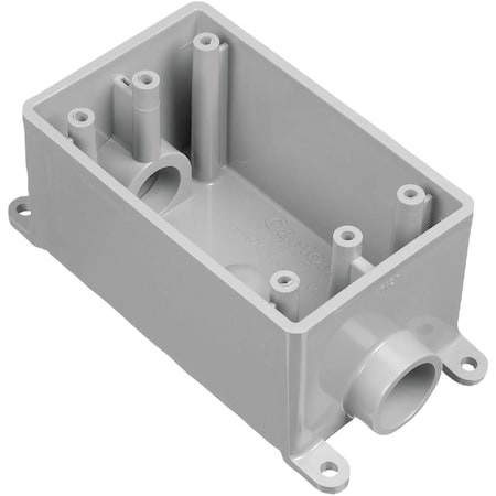 Abb Electrical Box, 18 cu in, Outlet Box Type, 1 Gang, PVC E981FFNCTN